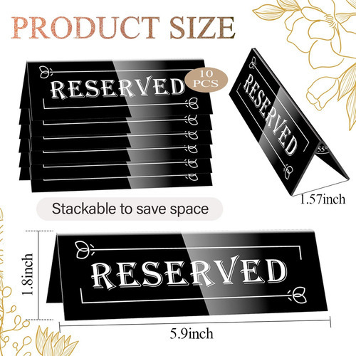Letreros De Mesa Reservada De 10 Piezas, Mesa De Reserva De