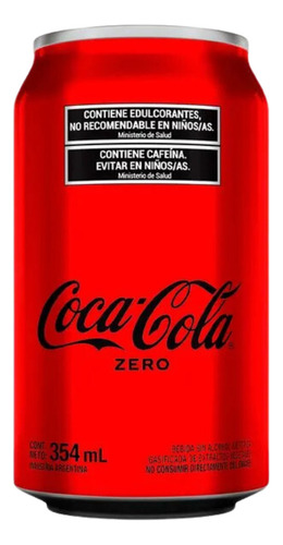 Coca Cola Lata 354ml Zero Pack X24 Gaseosa Zetta Bebidas