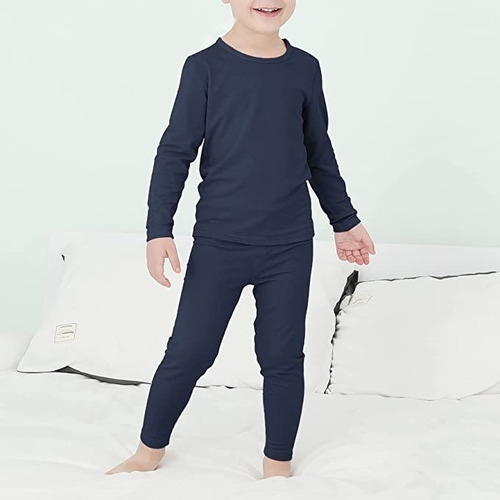 Conjunto Pijama Polar Niños Primera Capa Invierno Colores