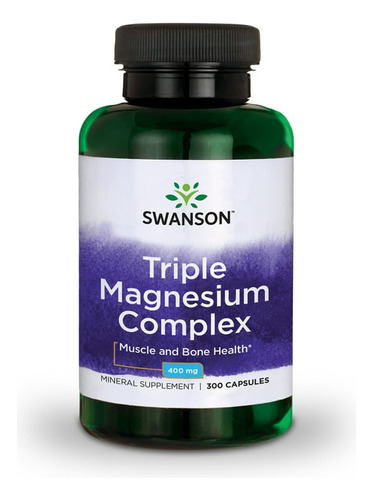 Swanson Triple Magnesio Complex 400mg 300 Cápsulas 