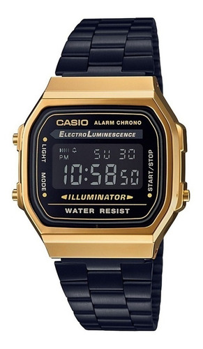 Reloj De Pulsera Casio Vintage A168wegb-1bdf Negro