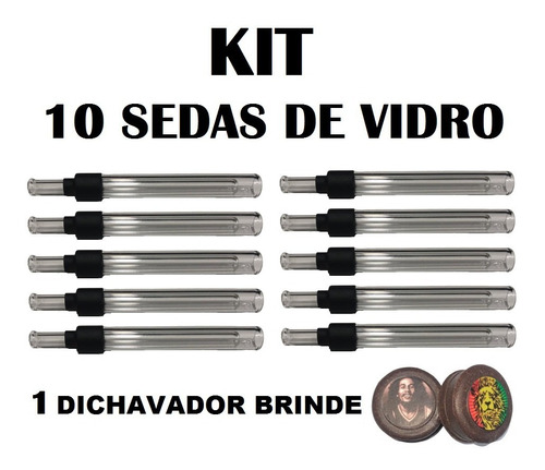 Kit Seda De Vidro Reutilizável Dichavador Brinde