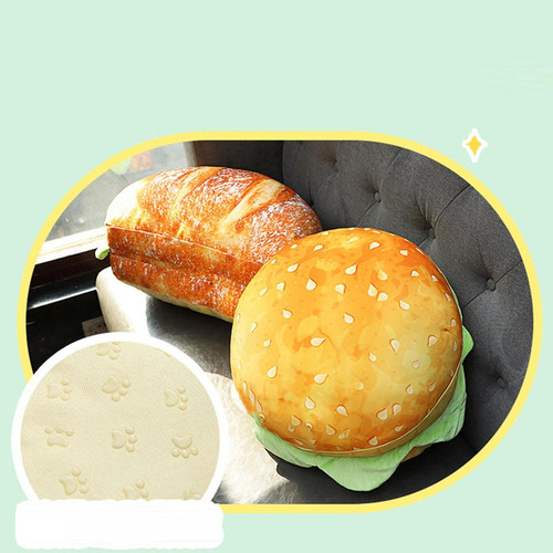 Cojín Decoración Sofá Cuerpo Hamburguesa Pan Cojín Para
