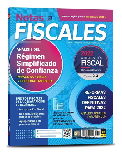 Revista Notas Fiscales 313 Diciembre 2021 Formato Impreso