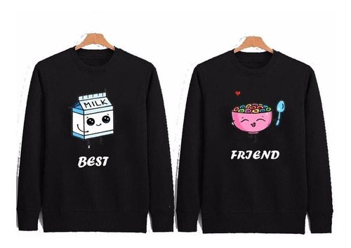 Kit Best Friend 2 Moletom Gola Redonda Tumblr Milk Cereal 