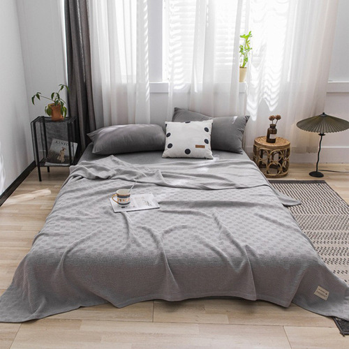 Manta De Cama De Algodón, Manta Térmica De Algodón Doble De