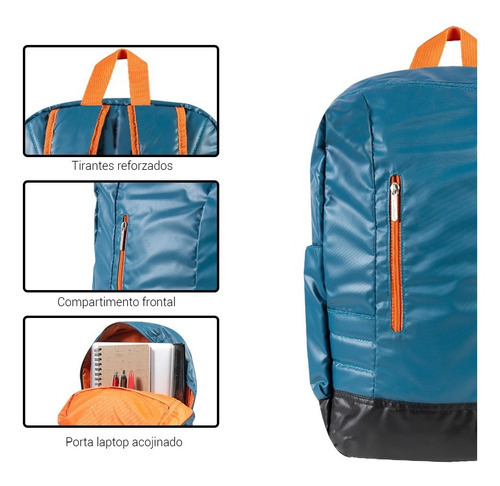Techzone Backpack Para Laptop 15.6 Contra Agua Color Azul