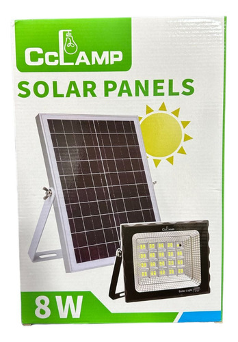 Reflector Led Recargable Lampara Panel Solar 200w Potente Carcasa Negro 110v/220v