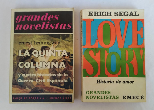 Ernest Hemingway La Quinta Columna Y Love Story Pack X 2