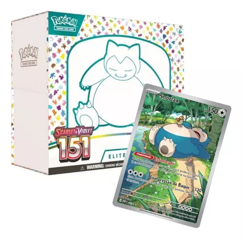 Box Treinador Pokémon Lendário Escarlate e Violeta 151 Snorlax Em Português  - Copag - Deck de Cartas - Magazine Luiza