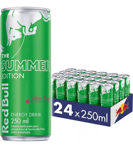 Energético Red Bull Sabor Pitaya Verde 250ml 24 Unidades