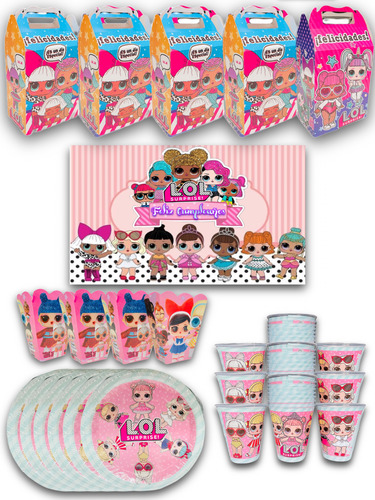Kit De Lol Surprise Muñeca 161 Pz Desechable 40 Invitados