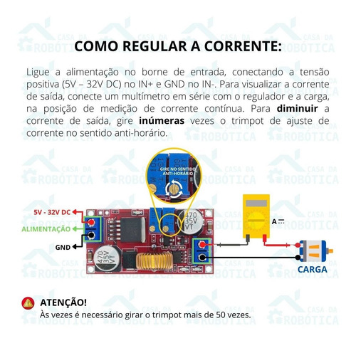Imagem 8 de 8 de 2x Regulador Com Ajuste De Corrente E Tensão Xl4015 5a Dc Nf