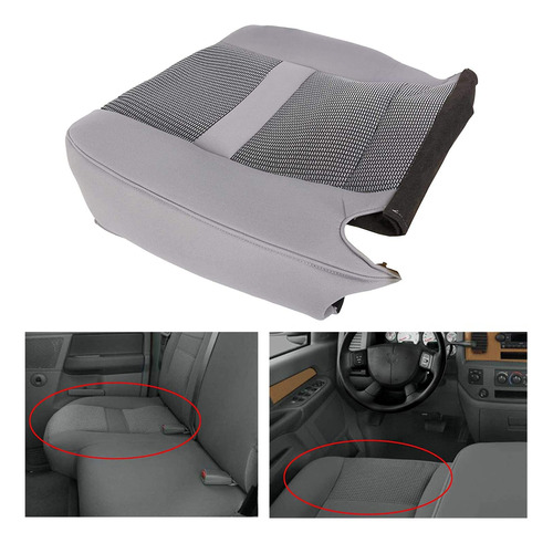 Ecotric Funda Asiento Para Conductor Dodge Ram Slt Gris Tela