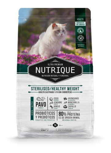 Nutrique  Adult Sterilized Cat 2 Kg Envios Zonas Sin Cargo