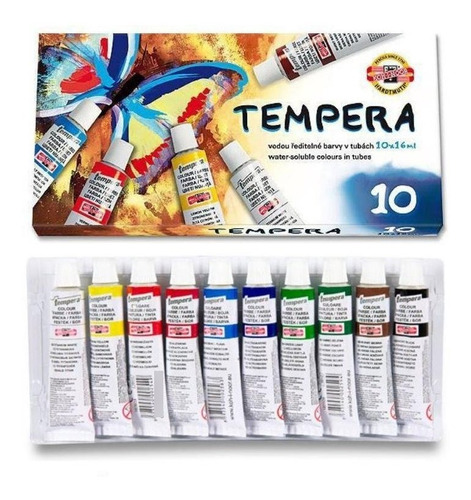 Temperas Koh I Noor 16 Ml. X10 Unidades Pack