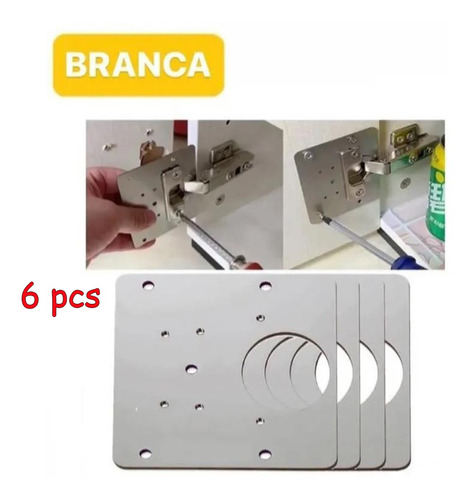 Kit De 6 Piezas Placa De Reparo Branca Para Consertar Dobrad