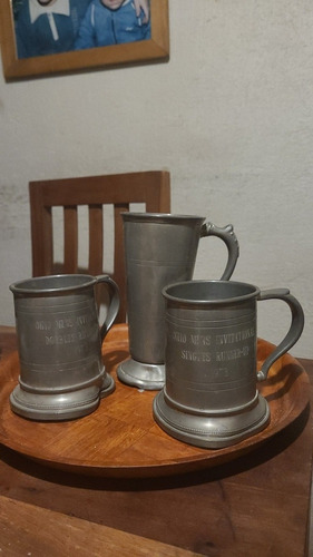 Jarras De Cerveza Pitcher Ingleses Sheffield Con Detalles 