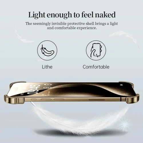 Funda De Esquina De Metal Para iPhone 16 Pro Max 16 Plus