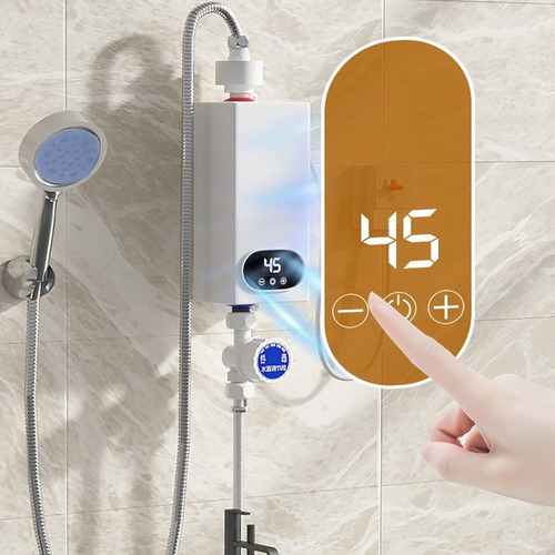 Aquecedor Instant Step, conjunto de caldeiras Step com chuveiro branco