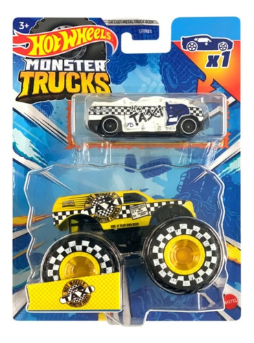 Hot Wheels Monster Trucks Metal - Taxi Escala 1:64