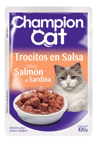 Sachet Champion Cat Adulto Salmón - Sardina 24 Un