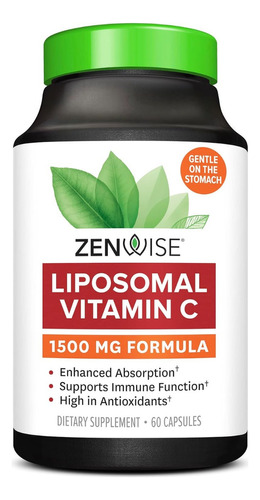 Suplemento Zenwise Lipossomal Vitamina C 750 Mg 60 Cápsulas