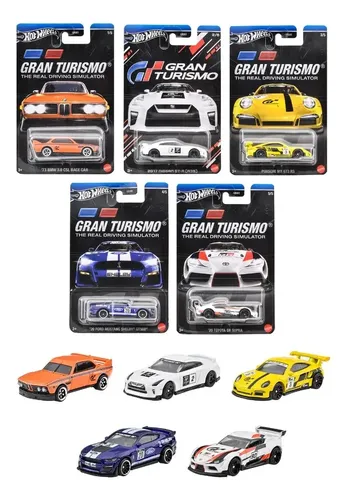 Coleção Com 5 Miniaturas Gran Turismo - 1/64 - Hot Wheels