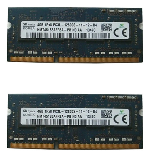 Memoria Para Portátil Sk Hynix De 4 Gb*2 Pc3l Ddr3l 1600 Mhz