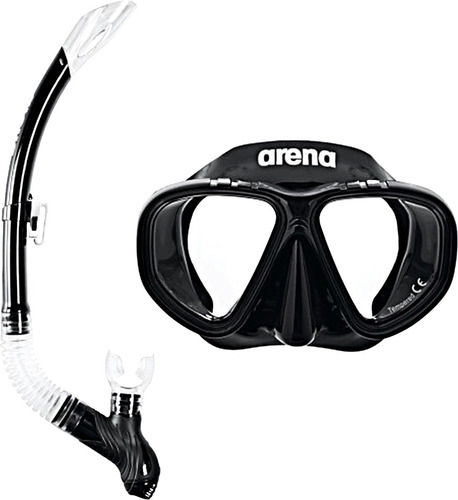 Set Snorkel Arena Premium Mascara Buceo Apnea Kit Combo 