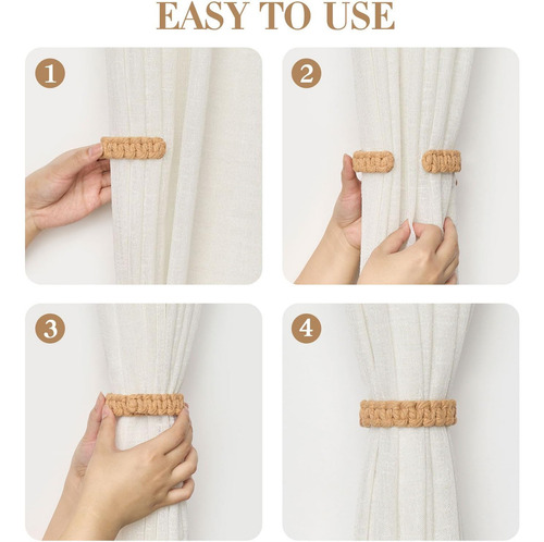 4 Cordones De Algodón Para Cortinas Alzapaños Para Cortinas