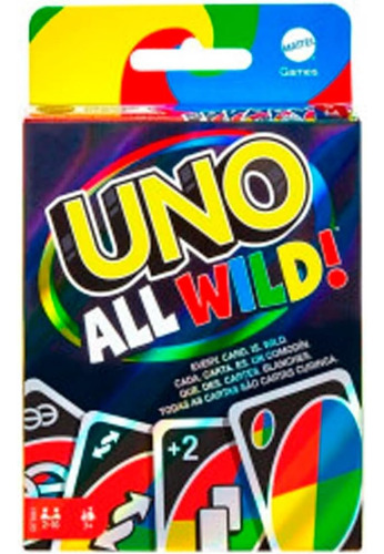 Mattel Games Uno All Wild Card Game Con 112 Cartas, Regalo P