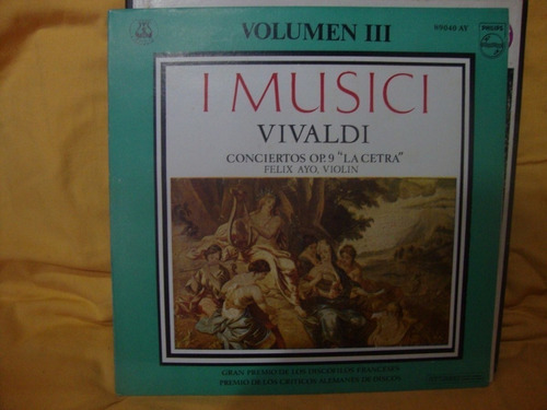 Vinilo Felix Ayo Violin I Musici Vivaldi Volumen 3 Gc Cl1