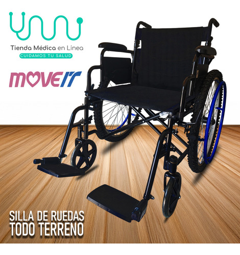 Silla Ruedas Todo Terreno C/ Descansapiés Desmontables