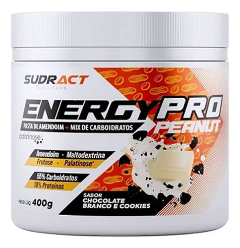 Energy Pro Peanut 400g Chocolate Branco E Cookies - Sudract