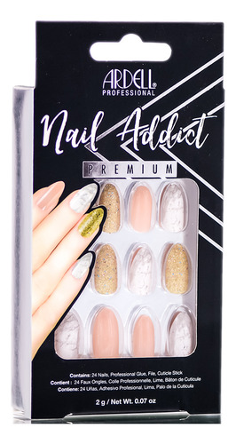 Set De Uñas Artificiales Ardell Nail Addict Premium Pink Mar