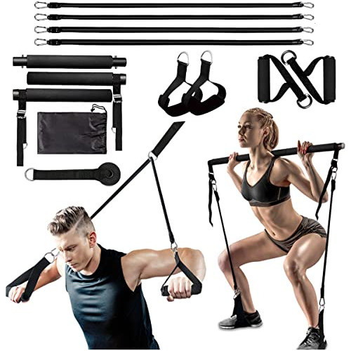 Kit De Barra De Pilates Con Bandas De Resistencia (2 Estánda