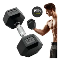 Comprar Mancuerna Hexagonal Pesa Ejercicio Gym 15 Lb Gimnasio Color Negro