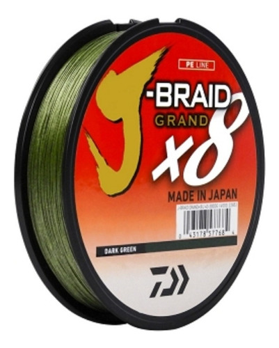 Multifilamento Daiwa J-braid Grand X8 40 Lbs  0.32 Mm 150 Yd