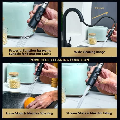 Grifo De Cocina Negro, Grifos De Cocina Con Rociador Despleg