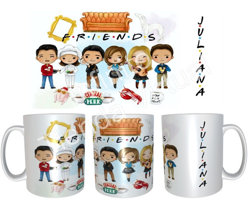 Mug Pocillo Taza De Friends Personalizado Con Tu Nombre