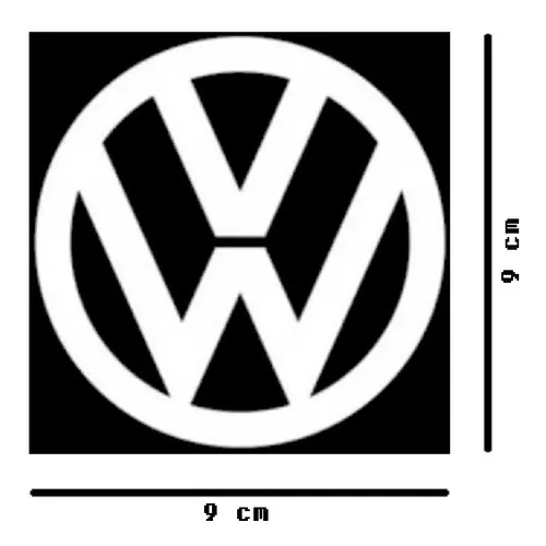 Vw Volkswagen Logo Sticker Vinil 2 Pzs Wht 135 Mikegamesmx Meses sin interés