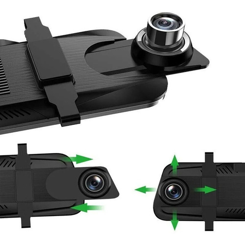Imagen 4 de 10 de Espejo Retrovisor Doble Camara Reversa Hopemob 9.6 Touch Hd