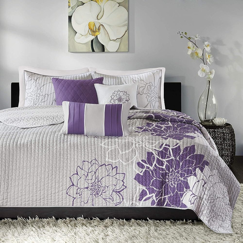 Madison Park Lola 100% Cotton Quilt Set-casual Floral Channe