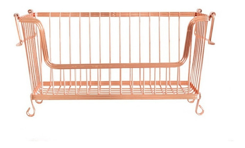 Canasta Organizadora Canasto Contenedor Metal Deco Cobre