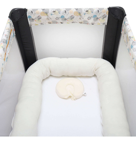 Cama Para Bebé Multiusos: Nido 3 En 1 Tela Algodón Cary Bebé Color Beige