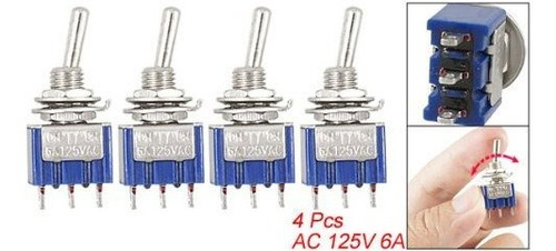 Amico 4 Repuesto Ac 125v 6a 3 Pin Spdt Encendido Apagado