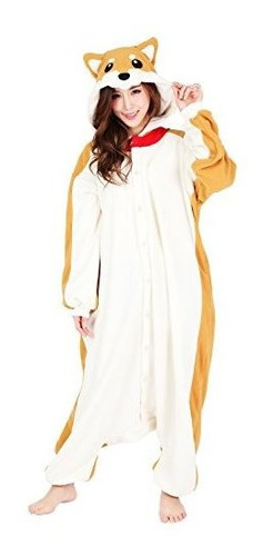 Shiba Inu Kigurumi, Adultos, Beige Y Blanco