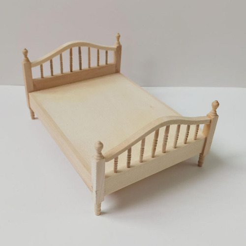 Mini Juego De Muebles De Cama Doble Para Casa Sin Colchón