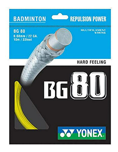 Cuerda De Badminton  Bg 80 - Resistente Y Duradera